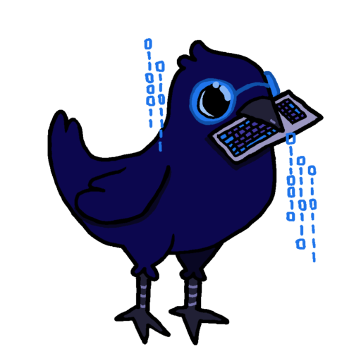 Logo Corvoshi - Corvo com Binário